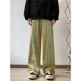 Threebooy Y2K Streetwear Washed Blue Old Baggy Stacked Jeans Pants For Men Clothing Straight Hip Hop Loose Denim Trousers